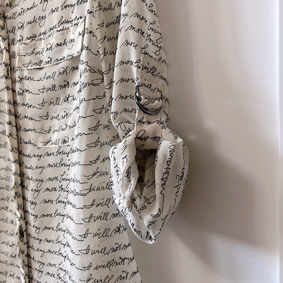 RACHEL Rachel Roy button down long sleeve dress shirt. 100% polyester. - Picture 3 of 5